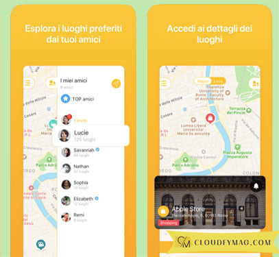 Salva i tuoi luoghi preferiti nel mondo