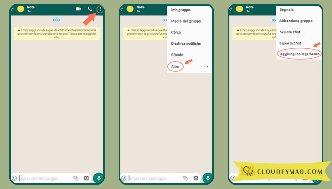 Come usare whatsapp per salvare appunti e documenti 